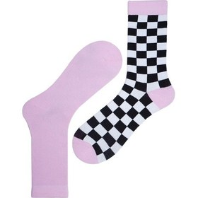 Resim Desenli Kadın Soket Çorap 266k Çok Renkli 