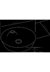 Resim Eva Banyo Lena E-4044L Tezgah Üstü Porselen Lavabo 