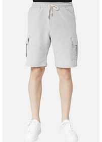 Resim Beli Lastikli Kargo Cepli Standart Fit Bağcıklı Erkek Şort C360 001 