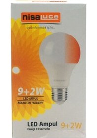 Resim Nisaluce Eamp-074/bk 9+2w E27 Beyaz-kırmızı Led Ampul 5399 Diğer 