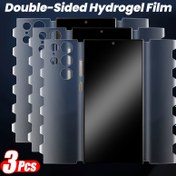 Resim 3 Adet 360° Kelebek Hidrojel Film for Samsung Galaxy S25 Ultra S24 FE S23 S22 S21 S20 Ultra Plus FE Tam Kaplama Ön Arka Yumuşak Ekran Koruyucu, Note 20 Ultra için Cam Olmayan Kamera Lensi [Konum Aparatı Dahil, Kolay Kurulum] 