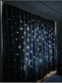 Resim Star Yıldızlı Blackout Perde Siyah 