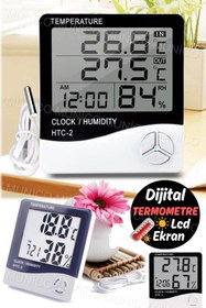 Resim Genel Markalar Dijital Termometre ve Higrometre - Kablosuz Sıcaklık ve Nem Ölçer, İç Mekan Hava İstasyonu 