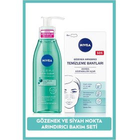 Resim Nivea Derma Skin Clear Sivilce Karşıtı Yüz Temizleme Jeli 150 ML + Siyah Nokta ve T-Bölgesi Temizleyici Burun Bandı 4'lü 