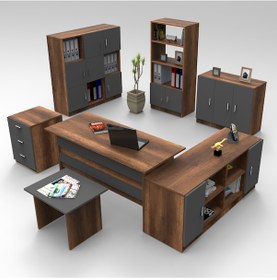 Resim Yurudesign Vario Abcdefg2 Ofis Masa Makam Takımı Barok-Antrasit 