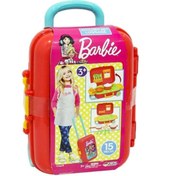 Resim Barbie Kız Çocuk Oyuncak Mutfak Seti Tencere Tava Çatal Kaşık 15 Parça Çekçekli Tekerlekli Bavulum 