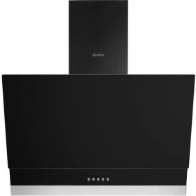Resim Simfer 9603 60 cm Siyah Eğik Cam Ekotouch Kontrol Davlumbaz 
