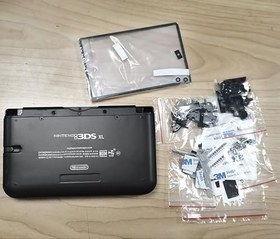 Resim Siyah 3DSXL Ekstra Muhafaza Kabukları Muhafaza Dış Kasa Muhafazası Değiştirme, Eski 3DS XL/LL 3DSLL Konsol, Kendin Yap Kapak Plakaları + Düğmeler, Vidalar, Stylus, Pedler, Koruyucu, Çıkartma Komple 