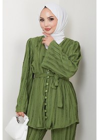 Resim Bestenur İlgen Fırfırlı İkili Takım 1610 - Haki Haki 