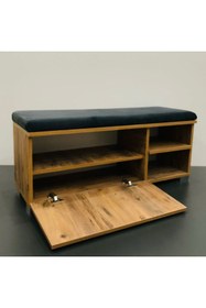 Resim OKYAY MOBİLYA 105 Cm Puflu Ayakkabılık , Oturaklı Ayakkabılık , Antre Dolabı , Vestiyer 