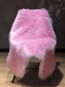 Resim Halı Vagonu Pembe Renkli Uzun Tüylü Exclusive Post - Tekli (Tek Uçlu) / 75x100 