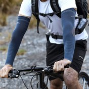 Resim 1 Çift Yazlık Buzlu Lif Kumaş Kol Kılıfı - Erkekler için Outdoor Spor, Bisiklet, Balıkçılık ve Güneş Koruyucu Nefes Alabilir Kol Kapağı 