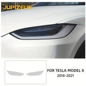 Resim Meridiangoods Jupızeus Tesla Model X 2016-2021 Farşin Tpu Şeffaf Farşin Koruma Filmi 2 Parça 