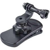 Resim Telesın Gp-jfm-006 Gopro/djı/ınsta360 Aksiyon Kamerası 360 Derece Dönme Sırt Çantası Klip Kelepçe Montaj Standı 