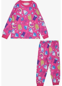 Resim Babely Breeze Kız Çocuk Pijama Takımı Şirinler Desenli 1-4 Yaş, Fuşya-fuşya Fuşya 