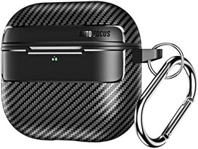 Resim AirPods 4. Nesil Uyumlu Karbon Fiber Hybrid Polymer Technology Premium Kulaklık Kılıfı (Siyah) 