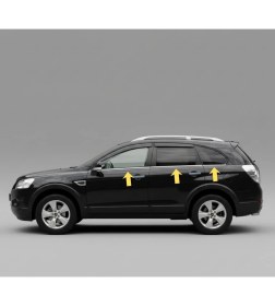 Resim Rekapa Chevrolet Captiva Cam Alt Çıtası Krom Nikelaj (2007-2013) için Özel Ürün (6 Parça Paslanmaz Çelik) 