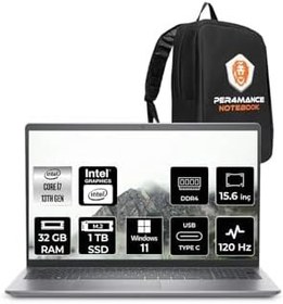 Resim Dell Vostro 3530 i7 1355U 32GB 1TB SSD 15.6" FHD 120 Hz W11H Taşınabilir Bilgisayar & PER4 Çanta 