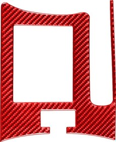 Resim Toyota Rav4 2006-2013 İçin Araba Karbon Fiber El Freni Paneli Dekoratif Etiket, Sağ Sürücü Kırmızı 1 Adet 