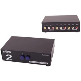 Resim S-Link 2 Port Video Audio Splitter Sl-23Av 