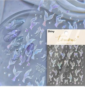 Resim Denizyıldızı Japon Balığı Denizanası Denizatı Kabarcıklar Kabuklu Okyanus Gevrek Balina Sazan Yapışkanlı Nail Art Etiketler Manikür Çıkartmaları Çıplak 