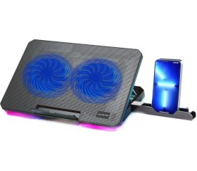 Resim Sones Cp252 Ayarlanabilir Açılı Dizüstü Bilgisayar Soğutucu Standı Çift Fanlı Dizüstü Bilgisayar Soğutma Pedi 