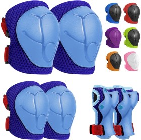 Resim Deyido 6'lı Yüksek Korumalı Paten,scooter,kaykay,bisiklet Koruma Set Dizlik Dirseklik Bileklik Koruyucu Set 