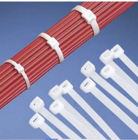 Resim 500 Adet Beyaz Plastik Cırt Kelepçe Kablo Bağı 4.8x300mm 