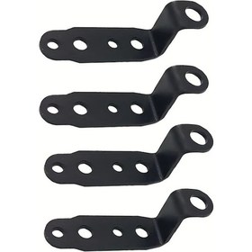 Resim Hightower 4 Adet Siyah Motorcycle Brackets Sağlam Dayanıklı Basit Kurulum 