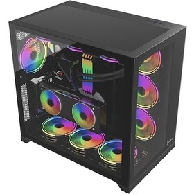 Resim GamePower Warcry Evo ARGB Temper Cam Type-C ATX Oyuncu Kasa 