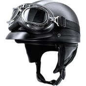 Resim Devils Eye Yarım Kask Yüksek Yoğunluklu Tek Beden 55 - 62 Cm. Ue1azs Siyah - Gümüş 