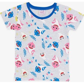 Resim Breeze Kız Bebek Pijama Takımı Renkli Köpekbalığı Desenli 9 Ay-3 Yaş, Açık Gri Melanj-açık Gri Melanj Açık Gri Melanj 