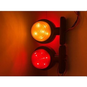 Resim Ahmet Otomotiv Büyük Takoz Lamba Sarı-kırmızı 12v-24v 