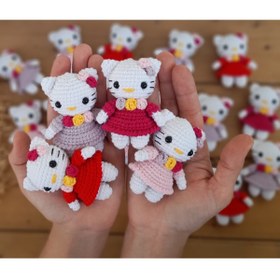 Resim Tasarım Amigurumi hello kitty anahtarlık (1adet) 
