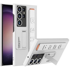 Resim Vendas Samsung S23 Ultra Uyumlu Band Serisi Fit Tasarımlı Standlı El Tutacaklı Sert Pc Kılıf 