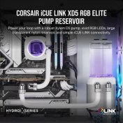 Resim CORSAIR CORSAIR CX-9040009-WW iCUE LINK XD5 RGB ELITE Pump/Reservoir Combo - White 