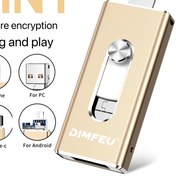 Resim 256GB Hafıza Kartı iPhone için Tasarlanmış, 128GB 64GB 32GB Bellek Çubuğu Dosyalar Fotoğraflar Videolar Yedekleme, iPhone iPad Android PC ile Uyumlu, Tak ve Kullan 