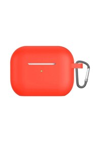 Resim Koodmax Apple Uyumlu AirPods Pro 2. Nesil Silikon Kılıf + Metal Kopça - Kırmızı 