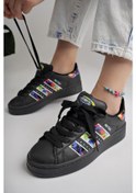 Resim Muggo Flower Garantili Kadın Ortopedik Günlük Bağcıklı Yürüyüş Koşu Sneaker Spor Ayakkabı 001 