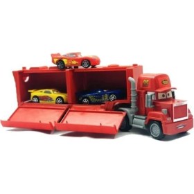 Resim Brother Toys Şimşek Mcqueen Çek Bırak Oyuncak 2 Arabalı Taşıyıcı Tır 34 cm 