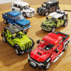 Resim TYCOLE 316 parça Off-Road SUV Araç Modeli İnşaat Blokları Seti, Eğitim DIY İnşaat Oyuncak, Klasik SUV Tasarımı, Yaratıcı Masa Dekoru, 6+ Yaş için Hediye, ABS Malzeme - Beyaz, Kırmızı, Siyah, Mavi, Yeşil, Karma Renk 