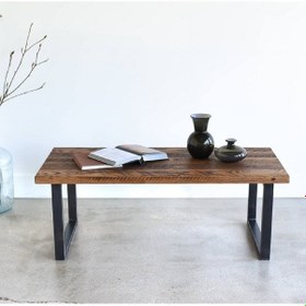 Resim Umutpark Umuthomedesing Ahşap Metal Ayaklı Sehpa. 