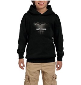 Resim Zepplin Giyim Moonspell From Down Below Siyah Çocuk Kapşonlu Sweatshirt Siyah 