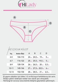 Resim Hilady Kız Çocuk Külot, 10'lu Paket, Pamuklu Soft Renkler, Kız Çocuk Külot 