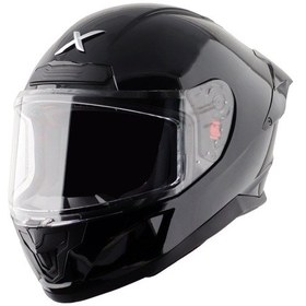 Resim Axor Saber Sc Full Face Motosiklet Kaskı Parlak Siyah 