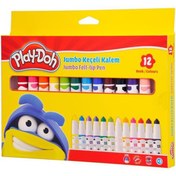 Resim Play-Doh Keçeli Boya Kalemi Jumbo 12 Renk PLAY-KE010 