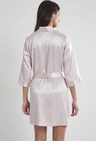 Resim Pierre Cardin Saten Kadın Sabahlık - 1010 Pudra 