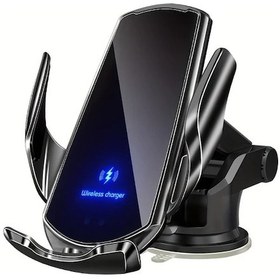 Resim Turcoshop11 Siyah Araç Kablosuz Şarj Standı Manyetik Hızlı Şarj Cihazı 360 Dönebilir İpdone Uyumlu 17 16 15 14 13 12 11 Pro Max Xiaomi İçin 