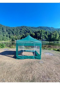 Resim 3x3 M 30 Mm Gazebo Tente Kış Bahçesi Yeşil 