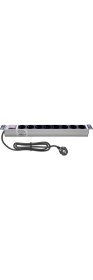 Resim AMP 19" 1u 8'li Schuko Anahtarlı Alüminyum Rack Kabin Pdu(10 Adet) 